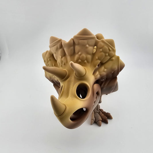 Prospect 3D - The Bone Yard - Jumbo Cera 6 Inches Tall Dinosaur Skeleton with Detailed Bone Structure and Playful Grin for Dino Enthusiasts