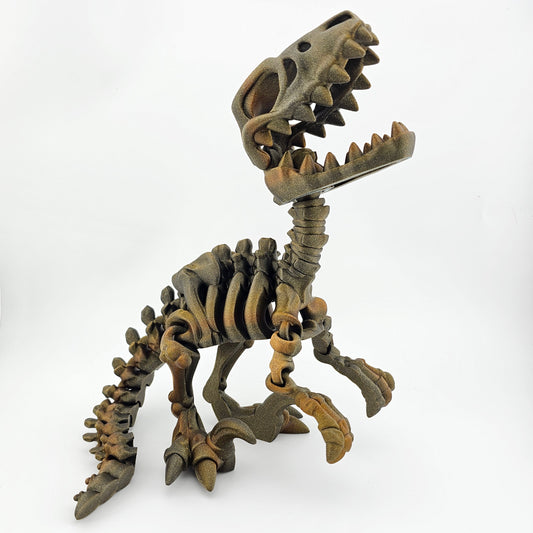 Prospect 3D - The Bone Yard - Jumbo Blue's 9 Inches Tall Dinosaur Skeleton with Detailed Bone Structure and Playful Grin for Dino Enthusiasts