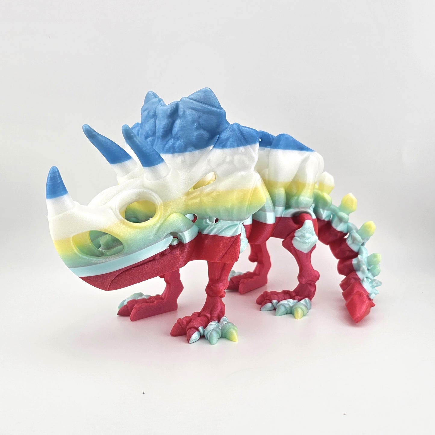 Prospect 3D - The Bone Yard - Jumbo Cera 6 Inches Tall Dinosaur Skeleton with Detailed Bone Structure and Playful Grin for Dino Enthusiasts
