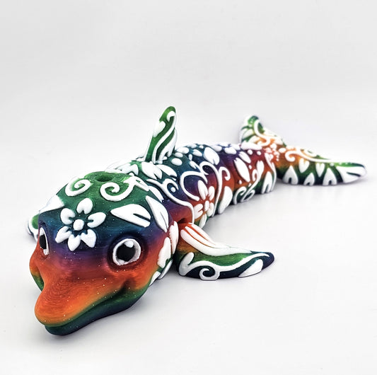 Prospect 3D - Okoboji Dolphin - Articulated 3D Printed Figurine - Sea Turtle Shores Collection