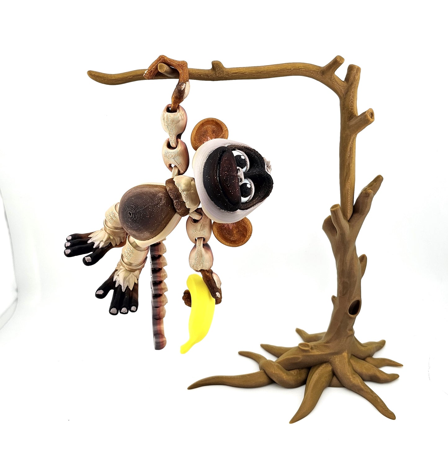 Prospect 3D - 3D Printed Monkey with Tree Stand & Banana – Cute and Cuddly Collection