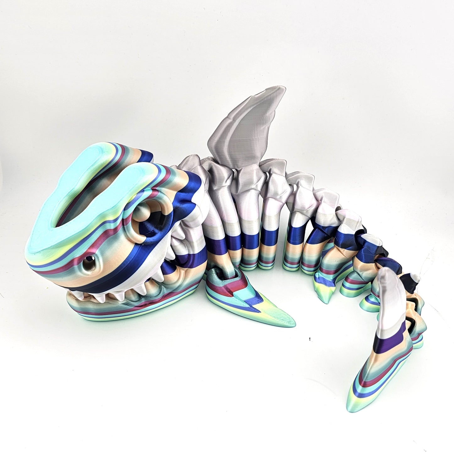 Prospect 3D - The Bone Yard - Jumbo Maximus Skeleton - 18 Inches Long - Articulated Megalodon Model for Display Enthusiasts