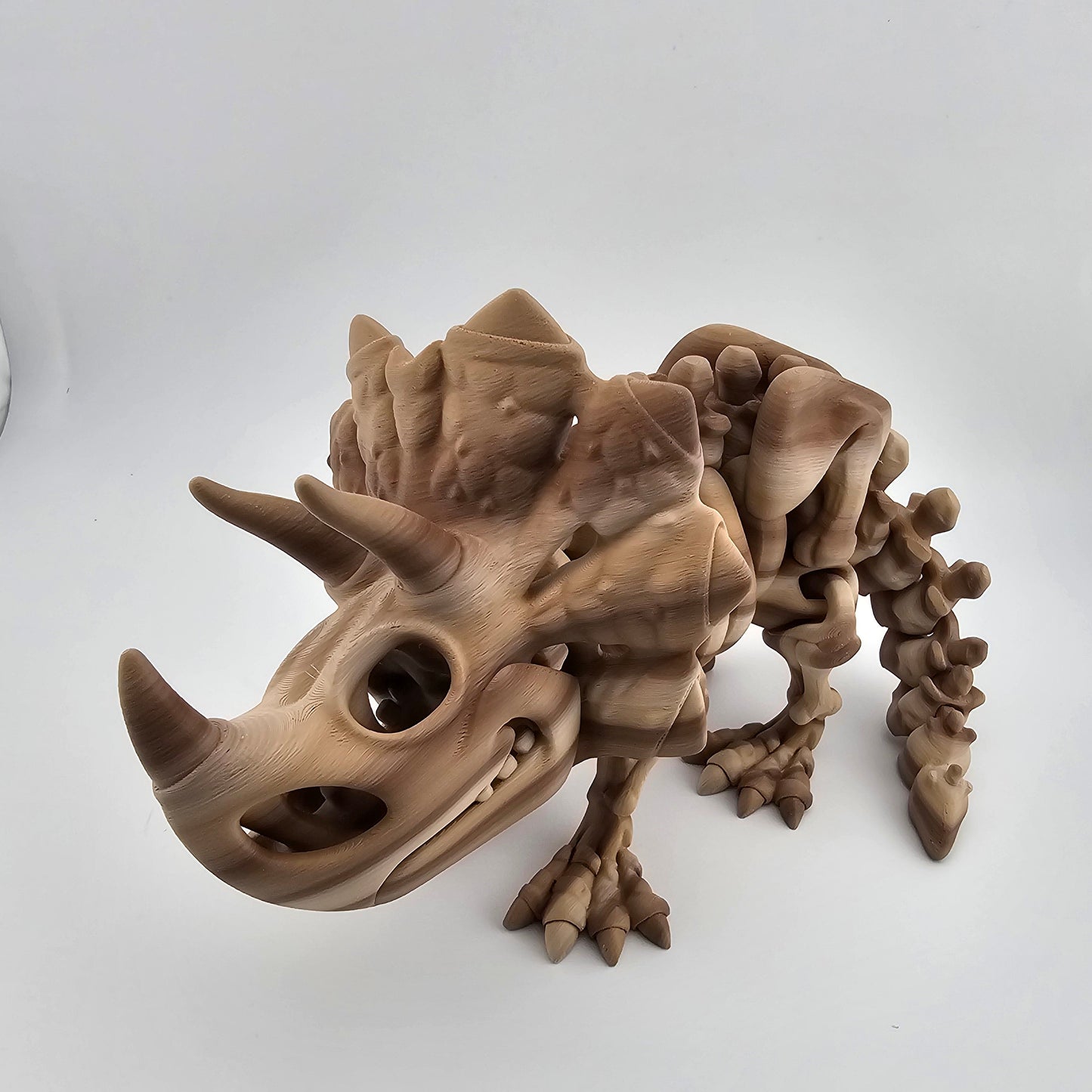 Prospect 3D - The Bone Yard - Jumbo Cera 6 Inches Tall Dinosaur Skeleton with Detailed Bone Structure and Playful Grin for Dino Enthusiasts