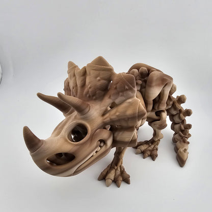 Prospect 3D - The Bone Yard - Jumbo Cera 6 Inches Tall Dinosaur Skeleton with Detailed Bone Structure and Playful Grin for Dino Enthusiasts