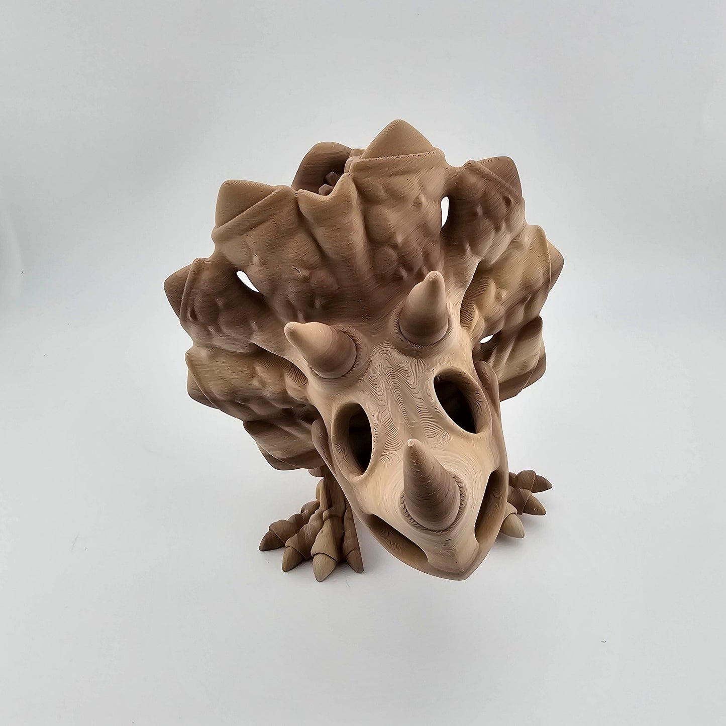 Prospect 3D - The Bone Yard - Jumbo Cera 6 Inches Tall Dinosaur Skeleton with Detailed Bone Structure and Playful Grin for Dino Enthusiasts