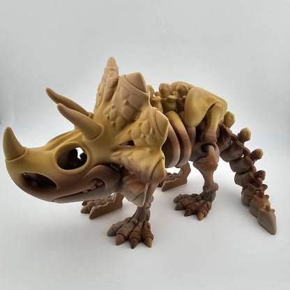 Prospect 3D - The Bone Yard - Jumbo Cera 6 Inches Tall Dinosaur Skeleton with Detailed Bone Structure and Playful Grin for Dino Enthusiasts