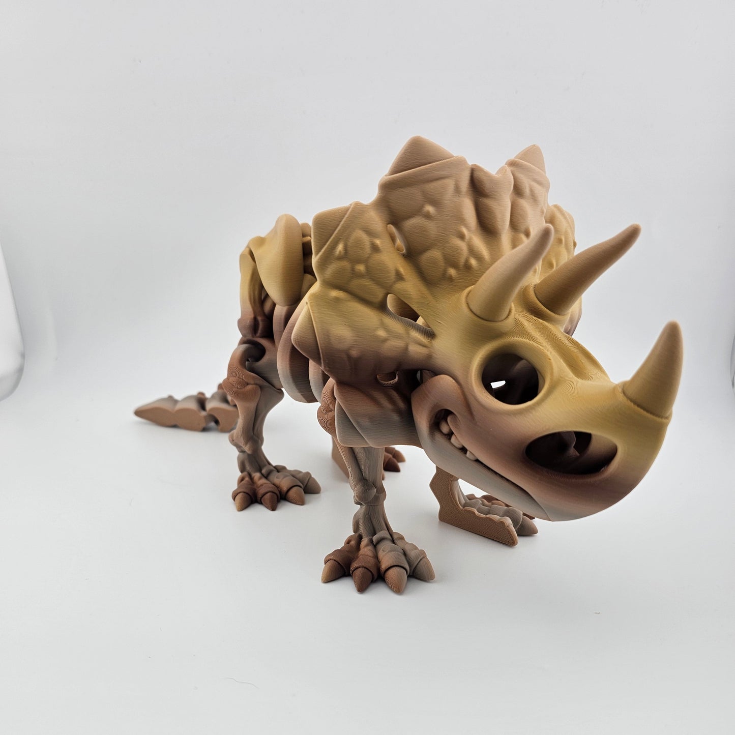 Prospect 3D - The Bone Yard - Jumbo Cera 6 Inches Tall Dinosaur Skeleton with Detailed Bone Structure and Playful Grin for Dino Enthusiasts