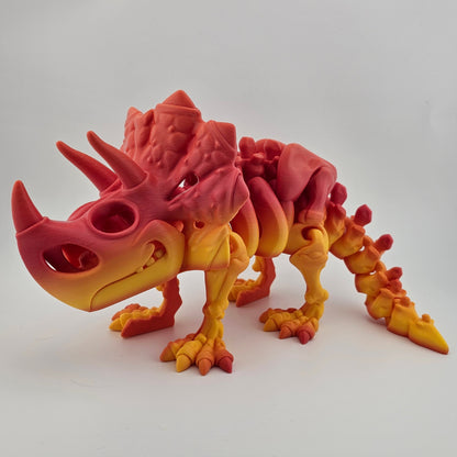 Prospect 3D - The Bone Yard - Jumbo Cera 6 Inches Tall Dinosaur Skeleton with Detailed Bone Structure and Playful Grin for Dino Enthusiasts