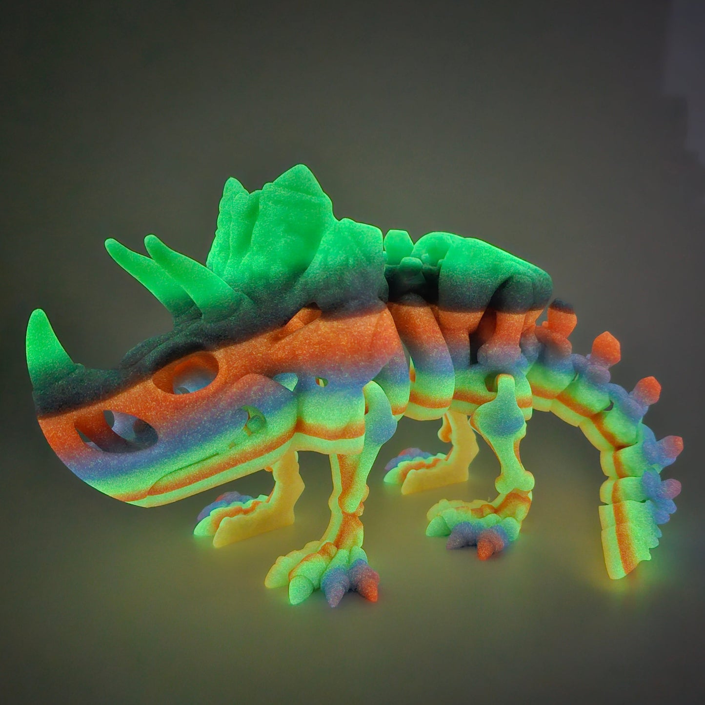 Prospect 3D - The Bone Yard - Jumbo Cera 6 Inches Tall Dinosaur Skeleton with Detailed Bone Structure and Playful Grin for Dino Enthusiasts