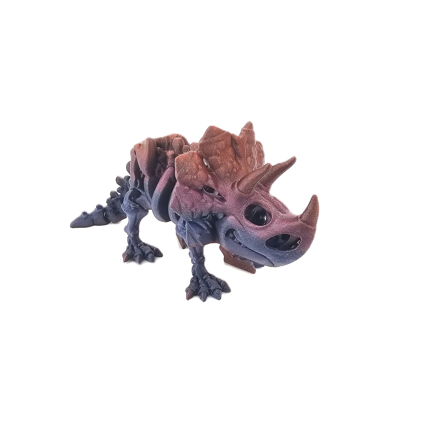 Prospect 3D - The Bone Yard - Large Cera 4 Inches Tall Dinosaur Skeleton with Detailed Bone Structure and Playful Grin for Dino Enthusiasts