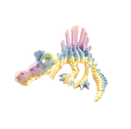 Prospect 3D - The Bone Yard - Large Stewart's 4 Inches Tall Dinosaur Skeleton with Detailed Bone Structure and Playful Grin for Dino Enthusiasts
