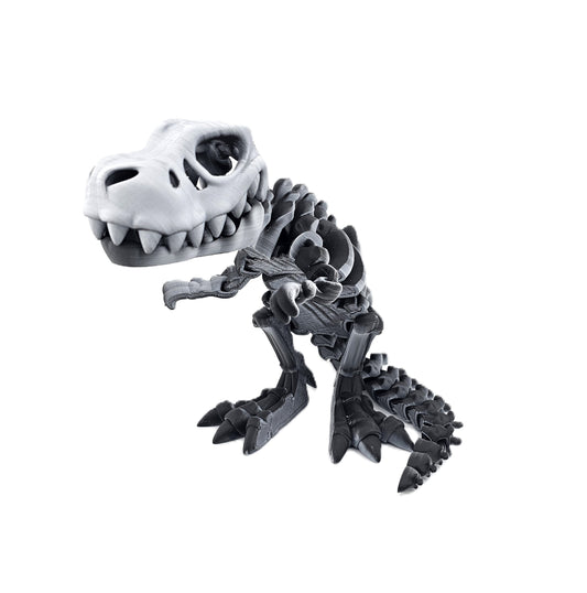 Prospect 3D - The Bone Yard - Jumbo Terry's 7.5 Inches Tall Dinosaur Skeleton with Detailed Bone Structure and Playful Grin for Dino Enthusiasts