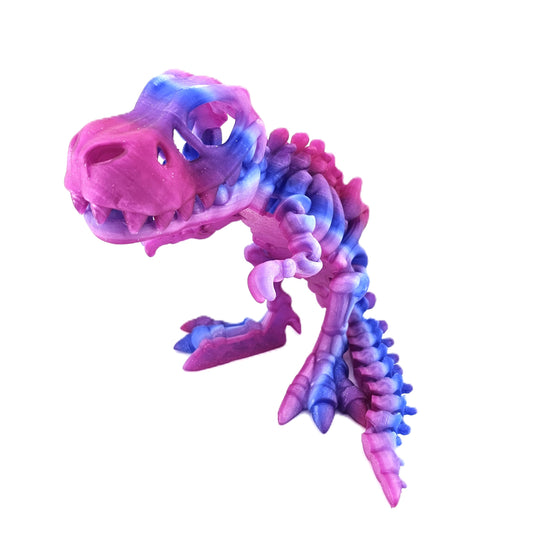 Prospect 3D - The Bone Yard - Jumbo Terry's 7.5 Inches Tall Dinosaur Skeleton with Detailed Bone Structure and Playful Grin for Dino Enthusiasts