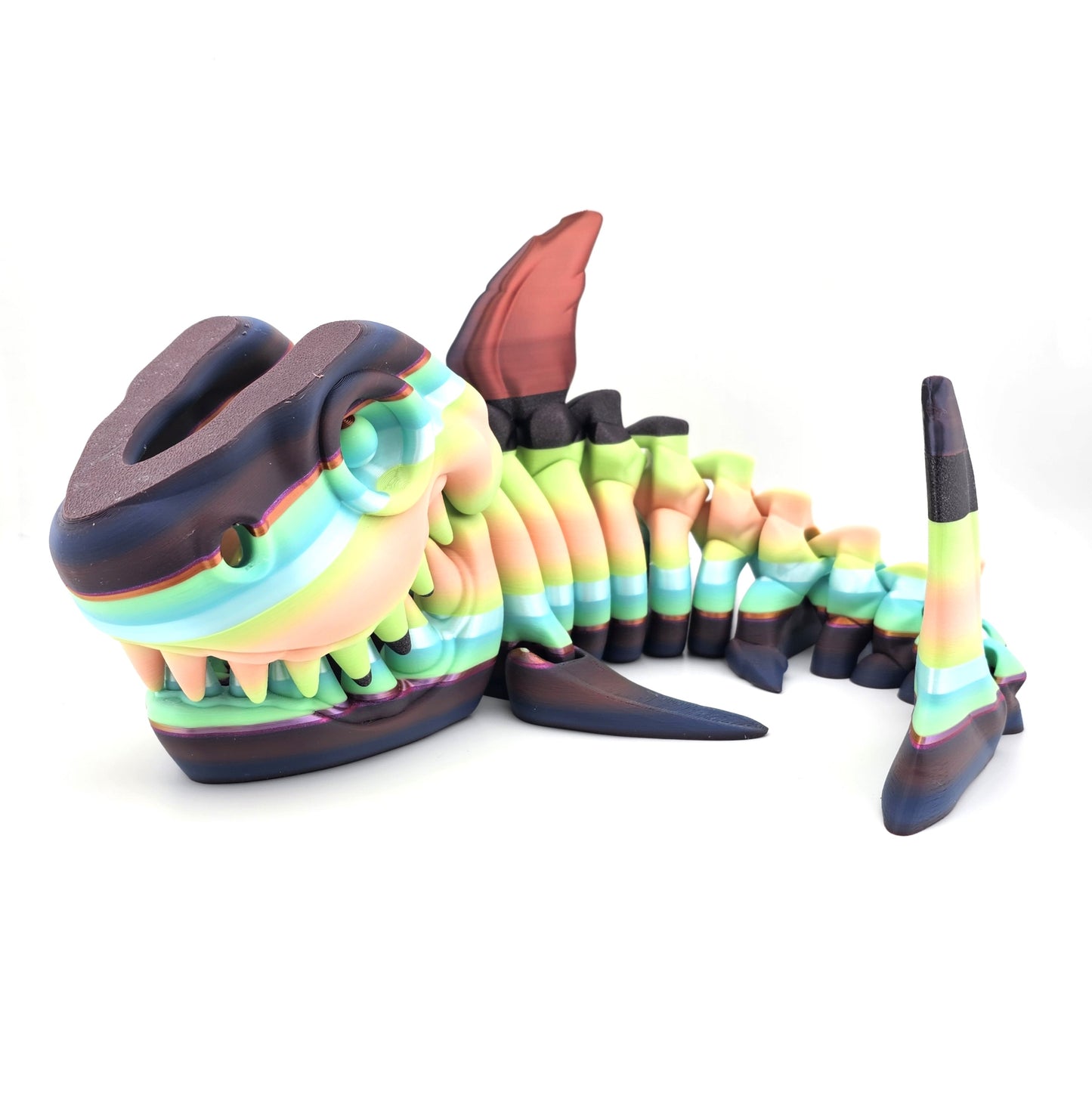 Prospect 3D - The Bone Yard - Jumbo Maximus Skeleton - 18 Inches Long - Articulated Megalodon Model for Display Enthusiasts