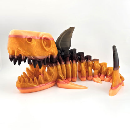 Prospect 3D - The Bone Yard - Jumbo Maximus Skeleton - 18 Inches Long - Articulated Megalodon Model for Display Enthusiasts