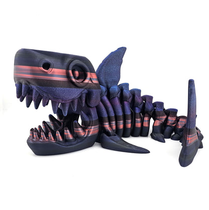 Prospect 3D - The Bone Yard - Jumbo Maximus Skeleton - 18 Inches Long - Articulated Megalodon Model for Display Enthusiasts