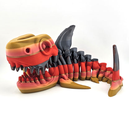 Prospect 3D - The Bone Yard - Jumbo Maximus Skeleton - 18 Inches Long - Articulated Megalodon Model for Display Enthusiasts