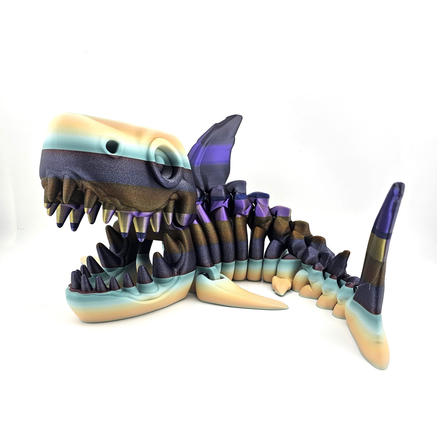 Prospect 3D - The Bone Yard - Jumbo Maximus Skeleton - 18 Inches Long - Articulated Megalodon Model for Display Enthusiasts