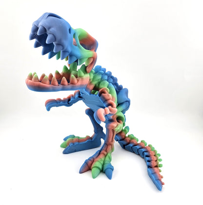 Prospect 3D - The Bone Yard - Jumbo Terry's 7.5 Inches Tall Dinosaur Skeleton with Detailed Bone Structure and Playful Grin for Dino Enthusiasts
