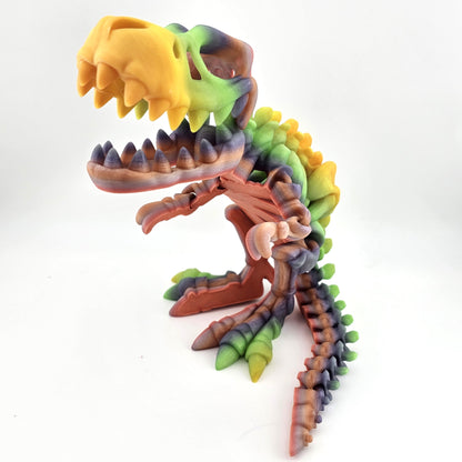 Prospect 3D - The Bone Yard - Jumbo Terry's 7.5 Inches Tall Dinosaur Skeleton with Detailed Bone Structure and Playful Grin for Dino Enthusiasts