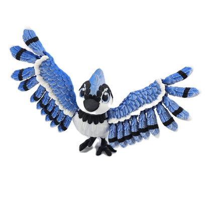 Prospect 3D - Soaring Skies -  3D Printed Blue Jay – 8" W x 5" H x 5" L