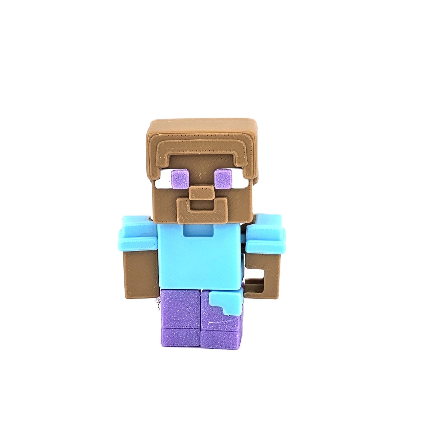 Prospect 3D - Paragold Minis - Minecraft-Inspired 2” 3D Printed Mini Figures – Iron Golem, Steve, Baby Zombie, Chicken Jockey (Fan-Made)