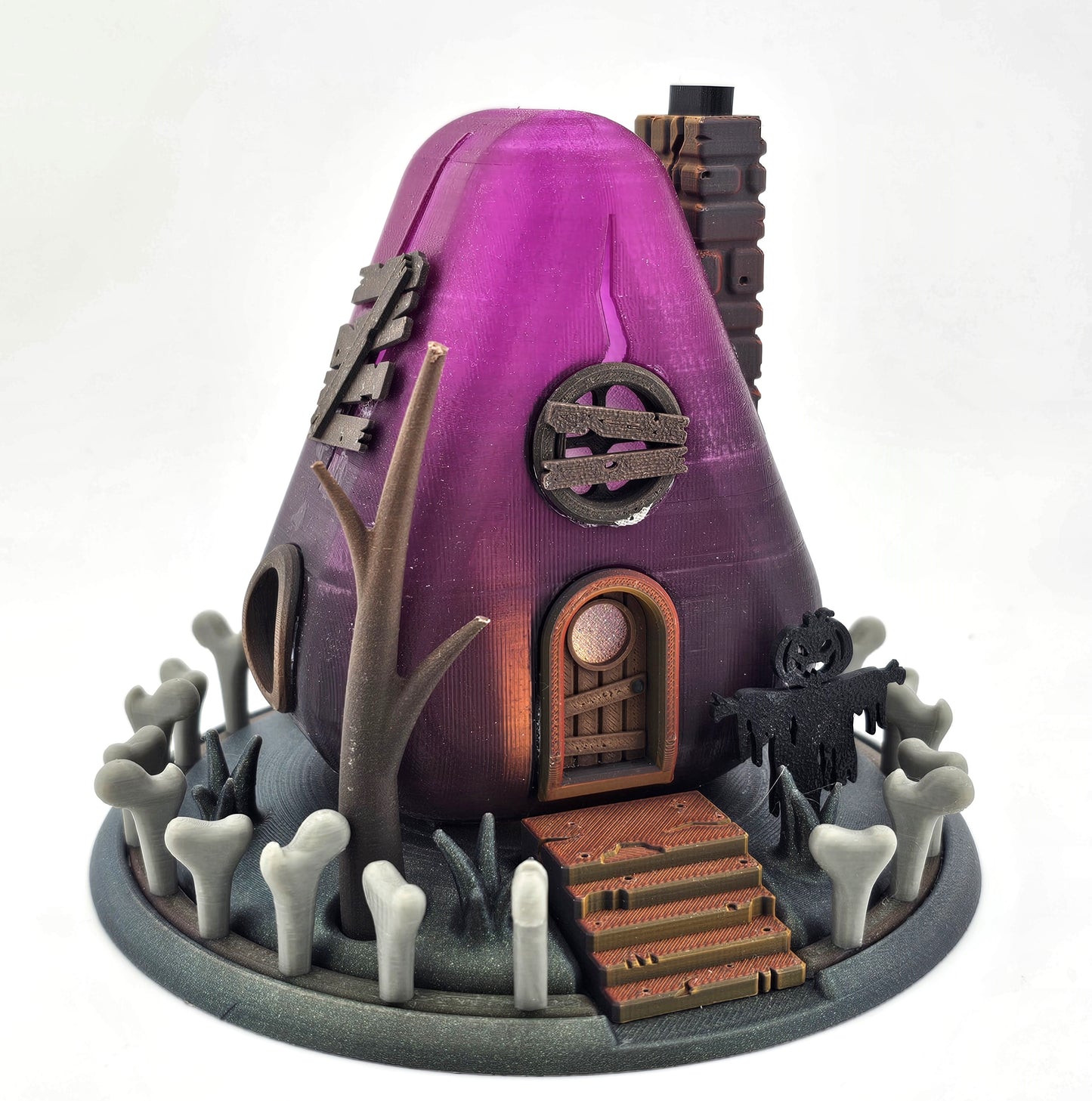 Prospect 3D - Fairy House Corner - Halloween - 3D Printed Tea Light Fairy Houses – Seasonal Miniature Home Décor (3–5")