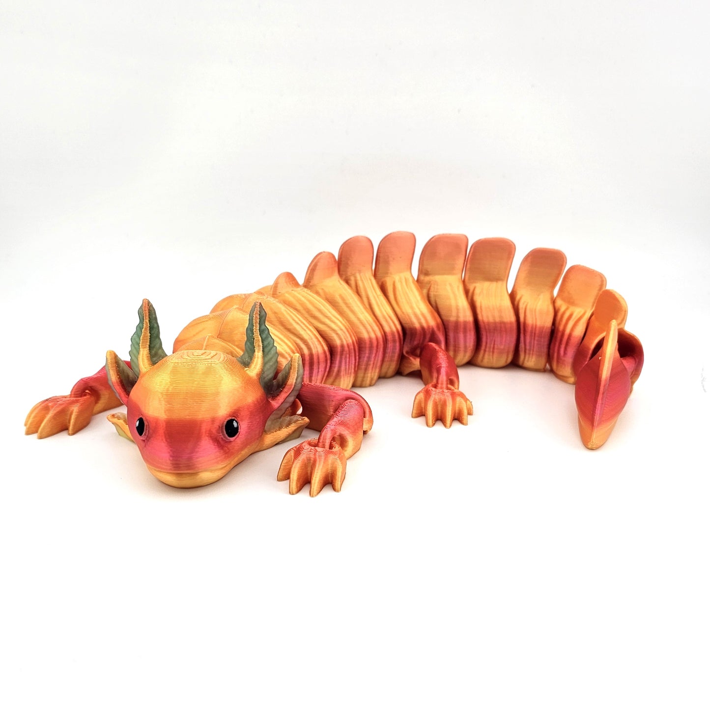 Prospect 3D - Large Articulated Axolotl Fidget Toy (13.5") - Sea Turtle Shores Collection