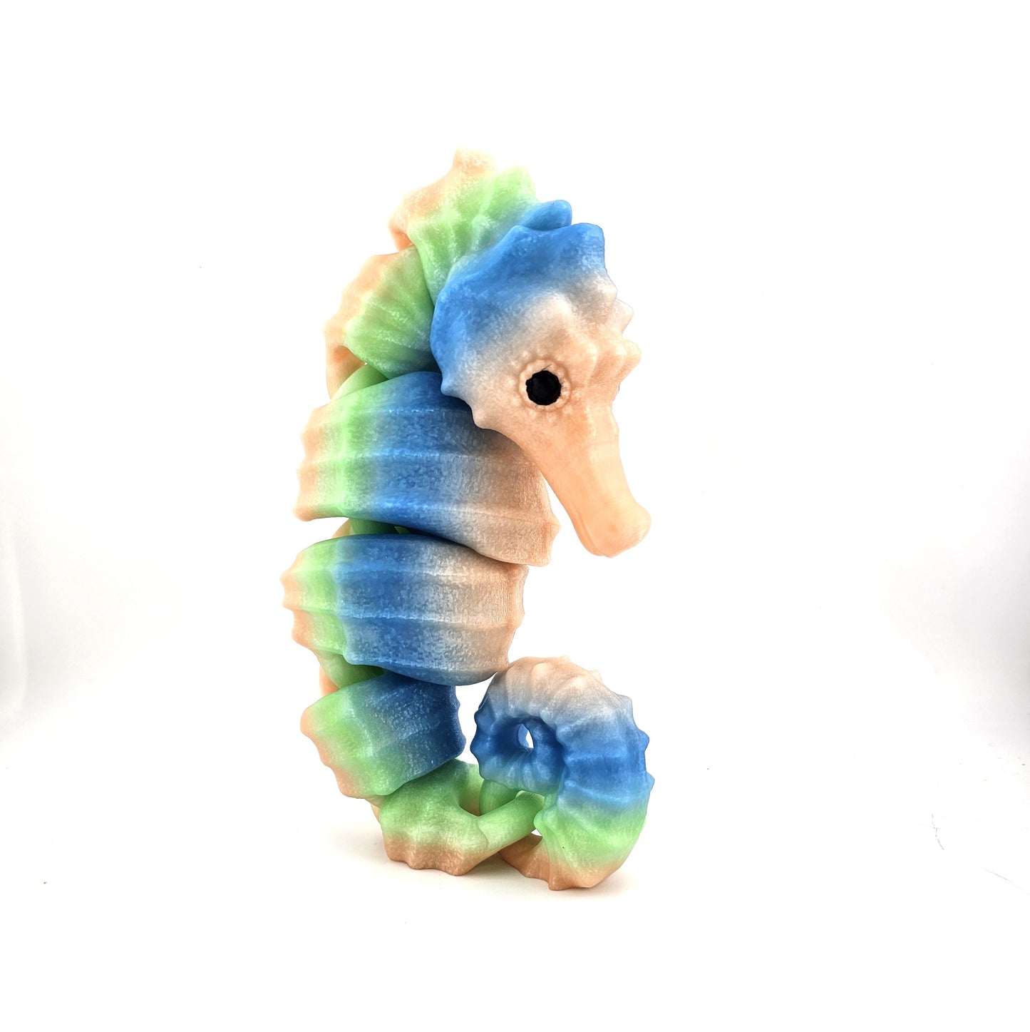 Prospect 3D - Sea Turtle Shores  - 3D Printed Seahorse Sculpture – 12” Large Nautical Home Decor