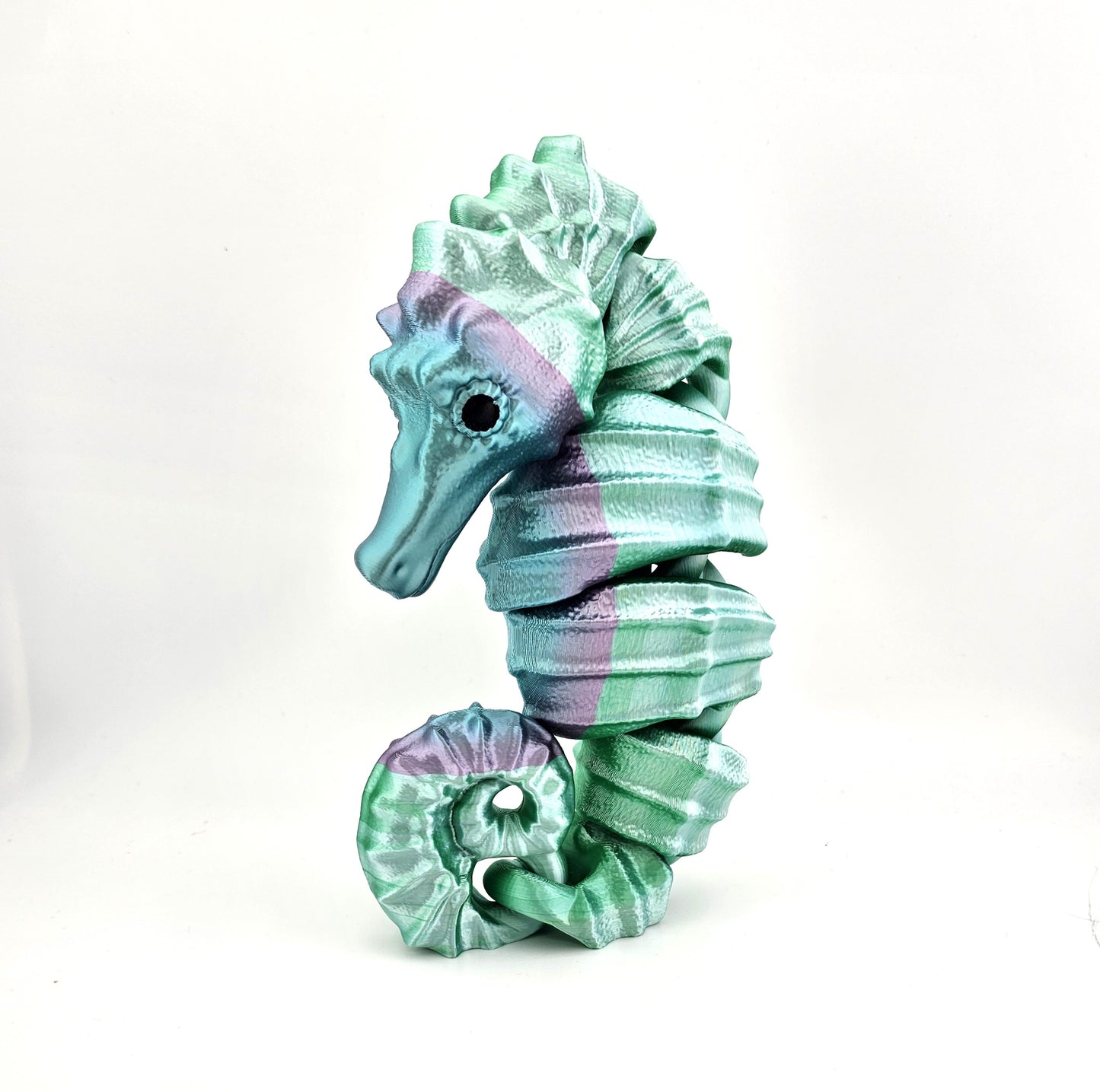 Prospect 3D - Sea Turtle Shores  - 3D Printed Seahorse Sculpture – 12” Large Nautical Home Decor