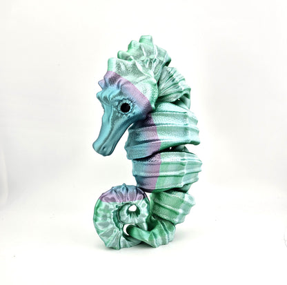 Prospect 3D - Sea Turtle Shores  - 3D Printed Seahorse Sculpture – 12” Large Nautical Home Decor