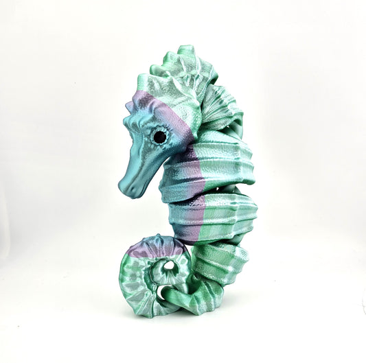 Prospect 3D - Sea Turtle Shores  - 3D Printed Seahorse Sculpture – 12” Large Nautical Home Decor