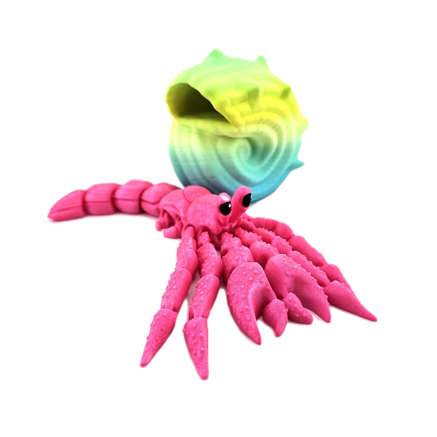 Prospect 3d - Sea Turtle Shores Animals - 3D-Printed Jumbo  Hermit Crab — 12" L x 4" W (Shell 6" L x 5" H)