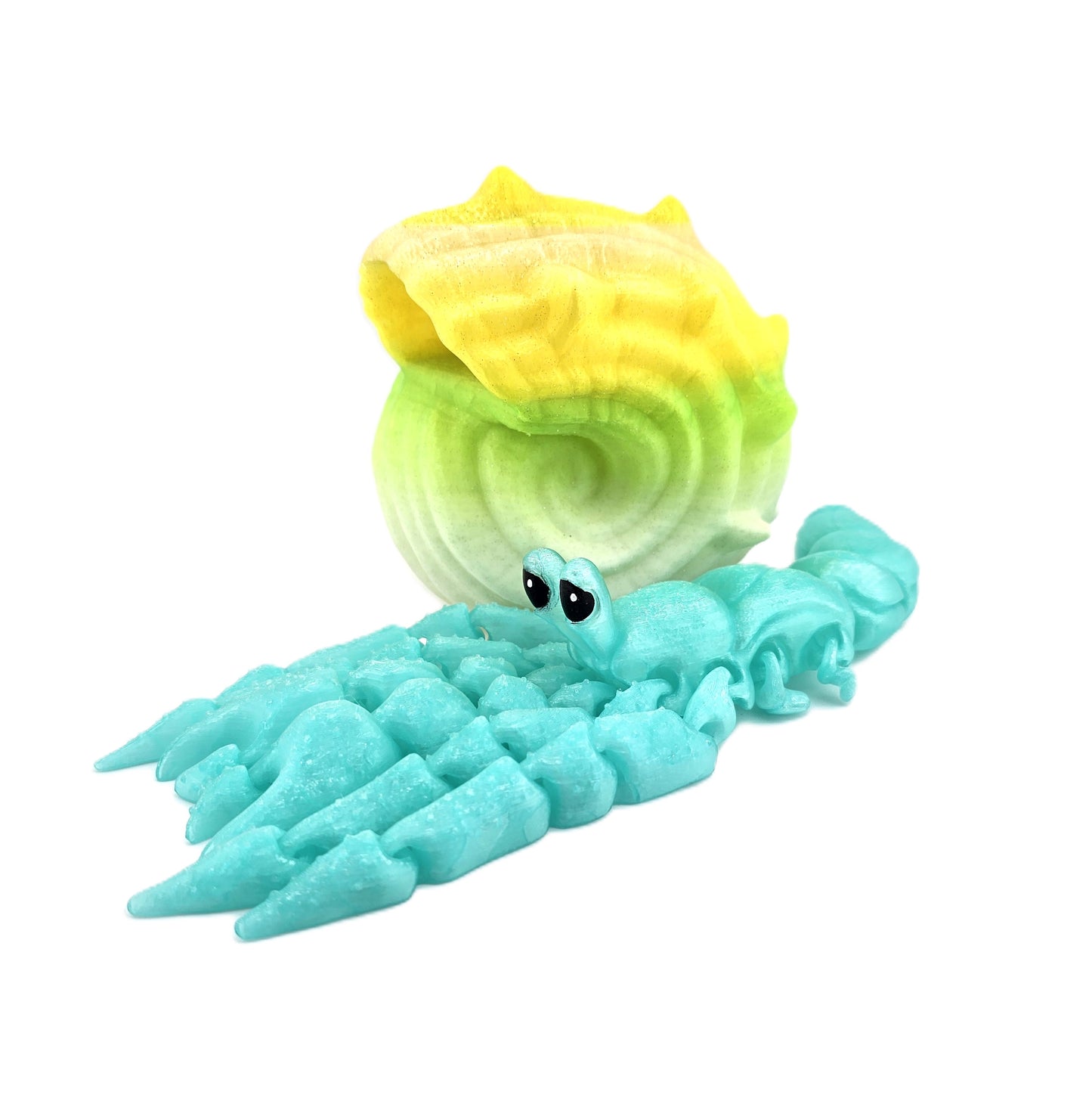 Prospect 3d - Sea Turtle Shores Animals - 3D-Printed Jumbo  Hermit Crab — 12" L x 4" W (Shell 6" L x 5" H)