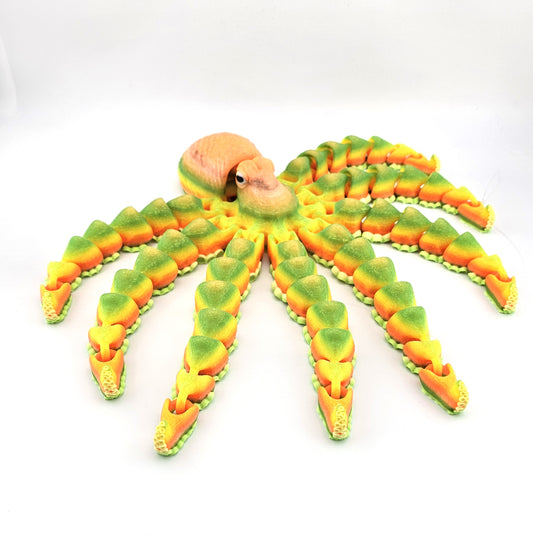 Prospect 3D -  Large 3D Printed Octopus Articulated Decor – Sea Turtle Shores Collection - 11 inches long