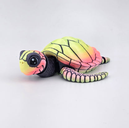 Prospect 3D - Baby Sea Turtle Articulated Figure - 3D Printed - Sea Turtle Shores Collection - 5x4.75x1.5 Dimensions