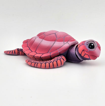 Prospect 3D - Baby Sea Turtle Articulated Figure - 3D Printed - Sea Turtle Shores Collection - 5x4.75x1.5 Dimensions