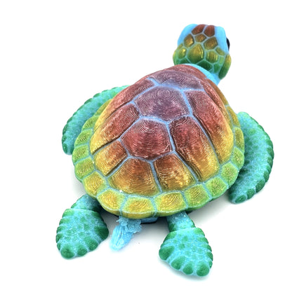 Prospect 3D - Baby Sea Turtle Articulated Figure - 3D Printed - Sea Turtle Shores Collection - 5x4.75x1.5 Dimensions