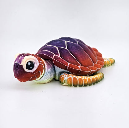 Prospect 3D - Baby Sea Turtle Articulated Figure - 3D Printed - Sea Turtle Shores Collection - 5x4.75x1.5 Dimensions