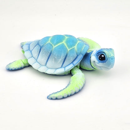 Prospect 3D - Baby Sea Turtle Articulated Figure - 3D Printed - Sea Turtle Shores Collection - 5x4.75x1.5 Dimensions