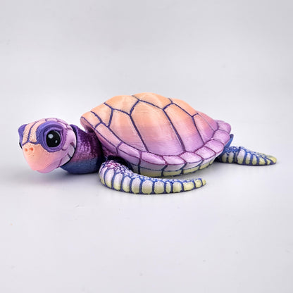 Prospect 3D - Baby Sea Turtle Articulated Figure - 3D Printed - Sea Turtle Shores Collection - 5x4.75x1.5 Dimensions