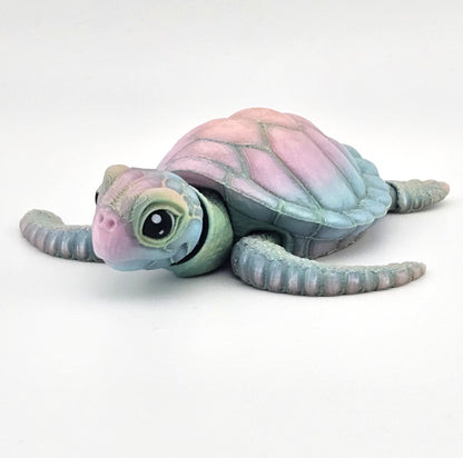 Prospect 3D - Baby Sea Turtle Articulated Figure - 3D Printed - Sea Turtle Shores Collection - 5x4.75x1.5 Dimensions