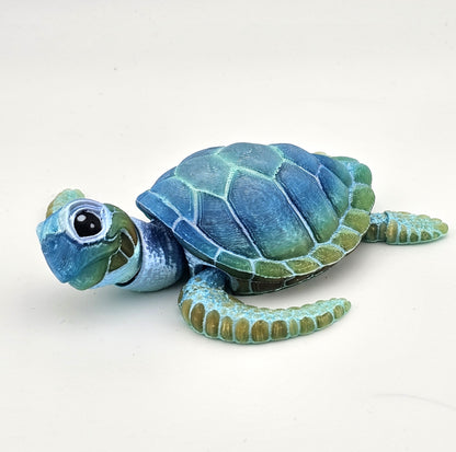 Prospect 3D - Baby Sea Turtle Articulated Figure - 3D Printed - Sea Turtle Shores Collection - 5x4.75x1.5 Dimensions