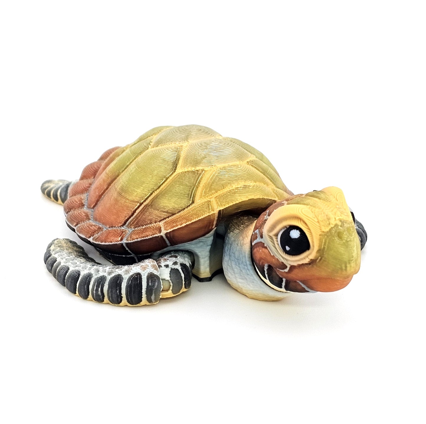 Prospect 3D - Baby Sea Turtle Articulated Figure - 3D Printed - Sea Turtle Shores Collection - 5x4.75x1.5 Dimensions