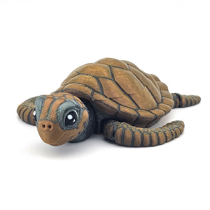 Prospect 3D - Baby Sea Turtle Articulated Figure - 3D Printed - Sea Turtle Shores Collection - 5x4.75x1.5 Dimensions