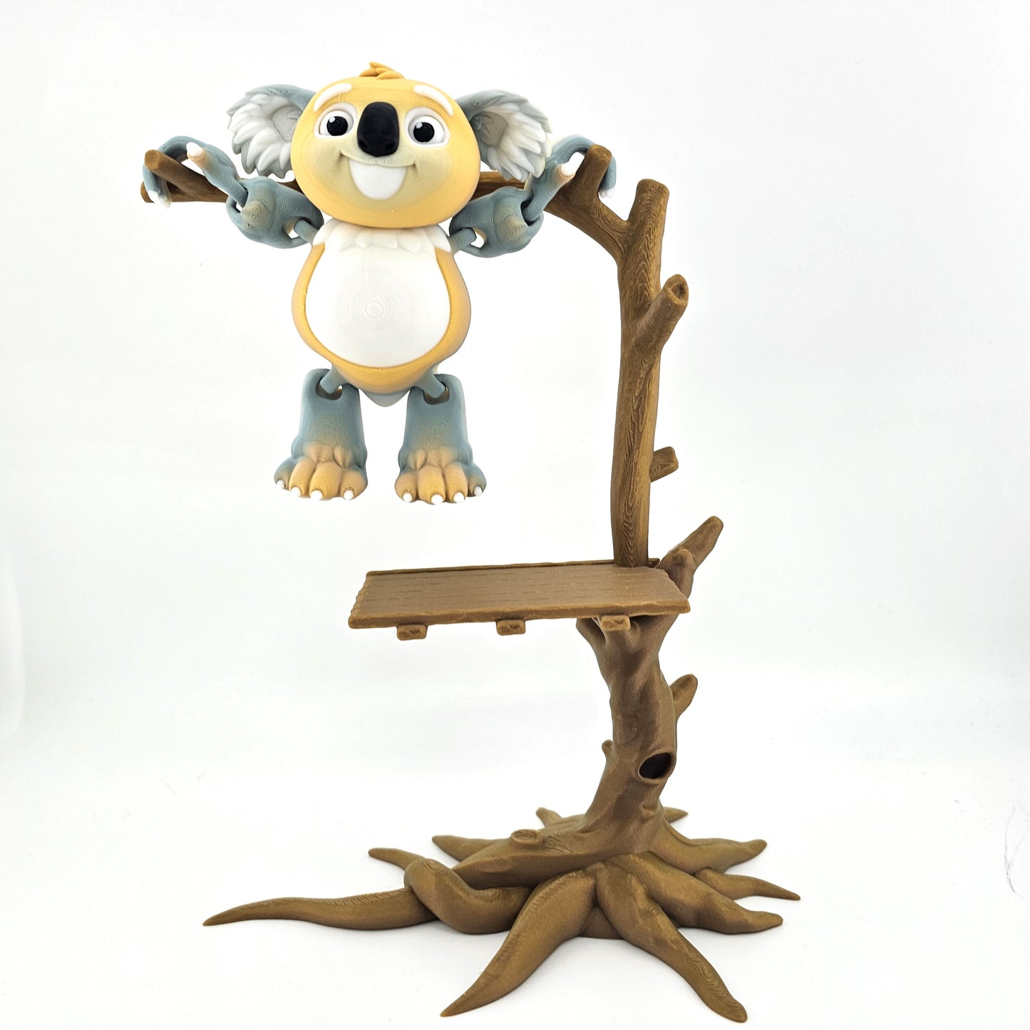 Prospect 3D - 3D Printed Articulated Koala with Custom Tree Stand Display