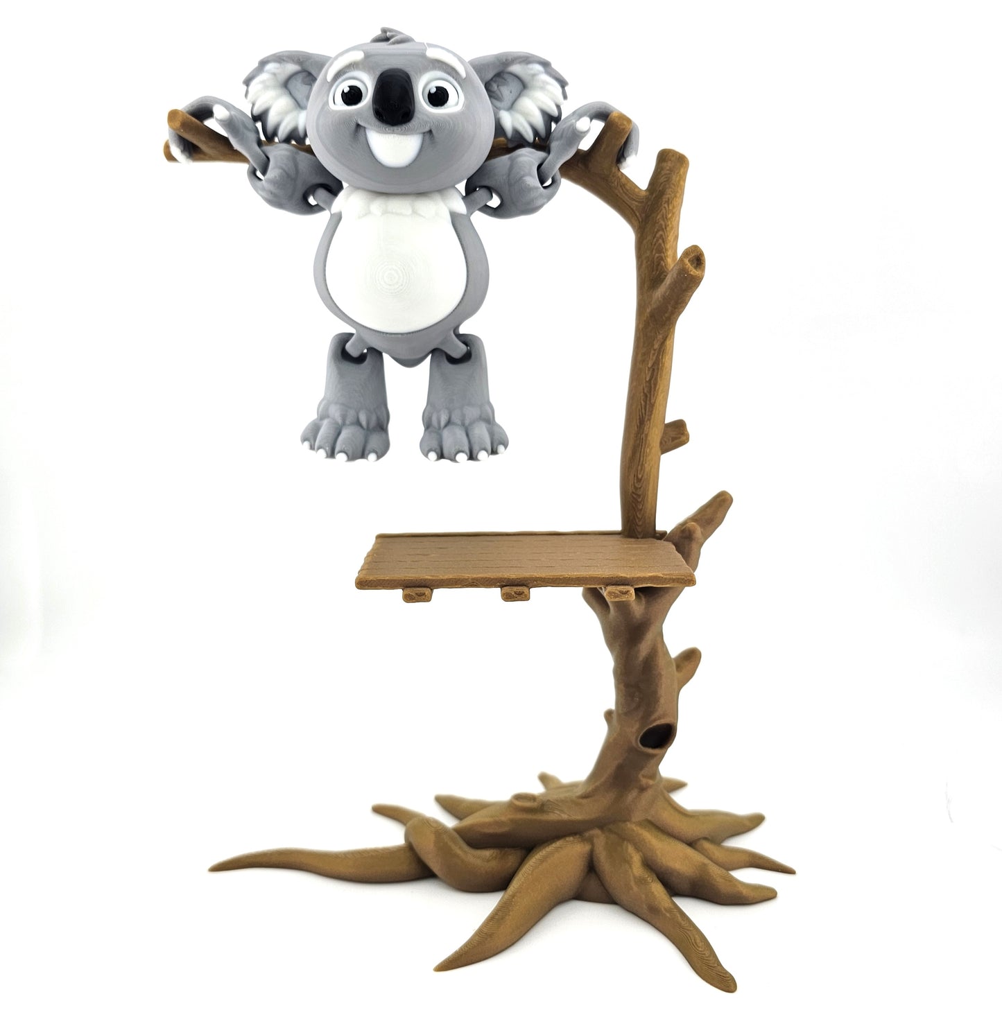 Prospect 3D - 3D Printed Articulated Koala with Custom Tree Stand Display