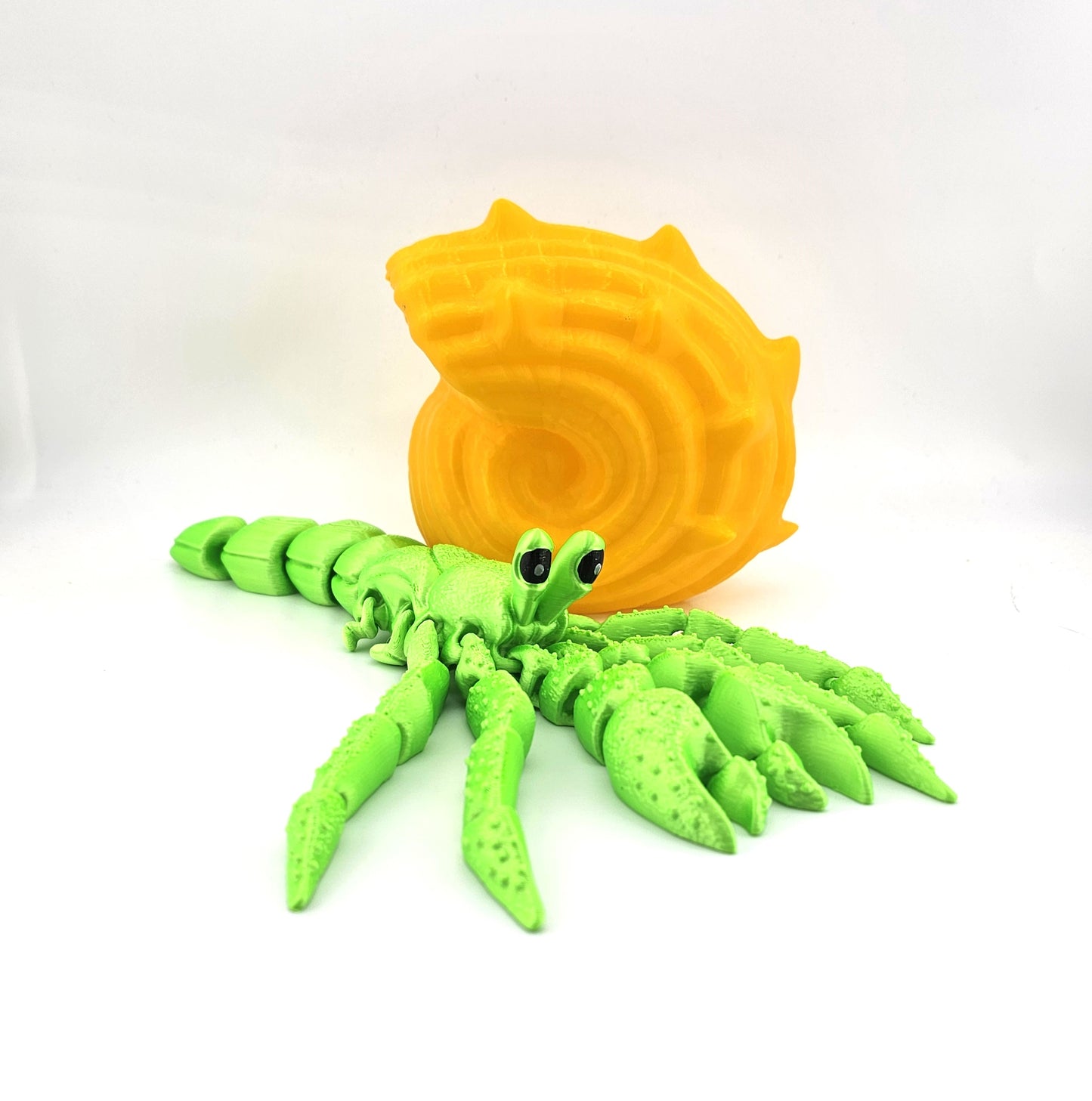 Prospect 3d - Sea Turtle Shores Animals - 3D-Printed Jumbo  Hermit Crab — 12" L x 4" W (Shell 6" L x 5" H)