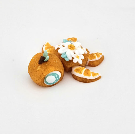 Prospect 3D - Flower Theme Mini Sea Turtle – 3D Printed Figurine (2") - Sea Turtle Island