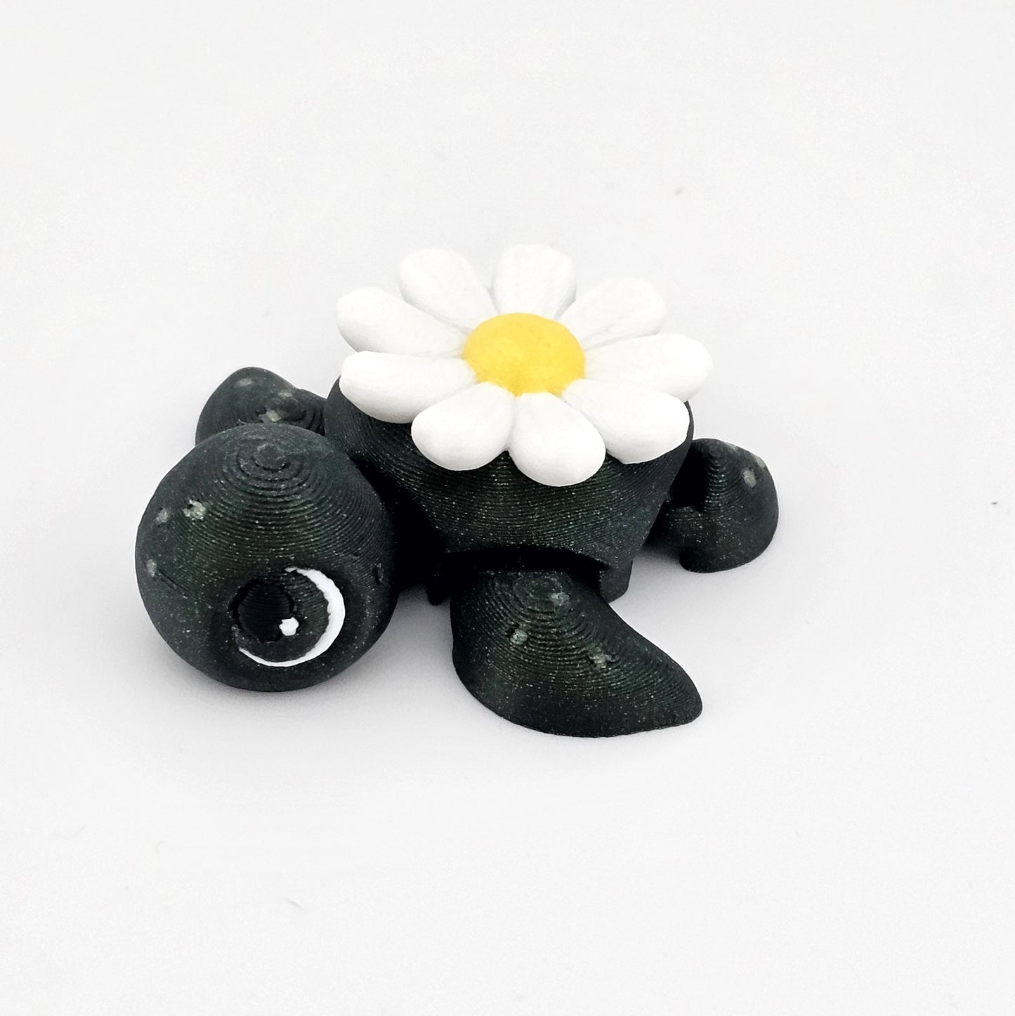 Prospect 3D - Flower Theme Mini Sea Turtle – 3D Printed Figurine (2") - Sea Turtle Island